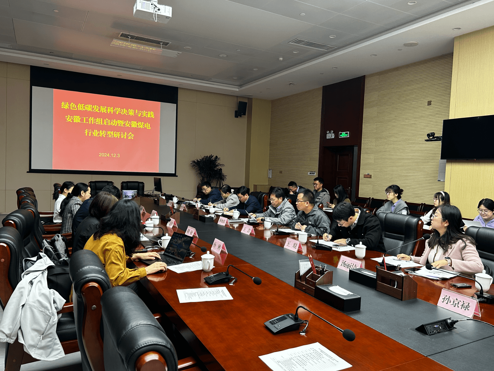 Kick-off on the Anhui Working Group on Scientific Decision-making and Practice for Green and Low-carbon Development and Seminar on the Transformation of Anhui Coal and Power Industry